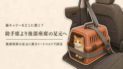 猫を車に乗せる日、置く場所で変わること