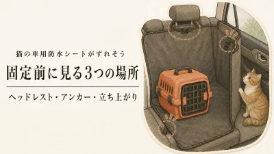 猫の車用防水シートはどう固定する？粗相・嘔吐を座席の外へ広げない選び方