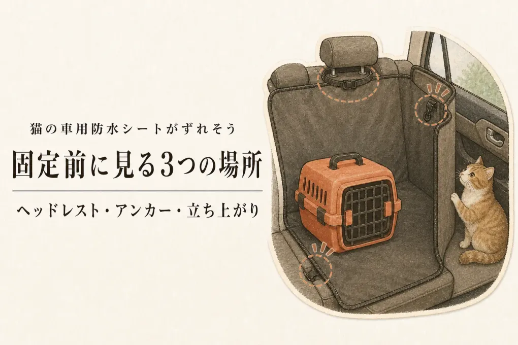 猫の車用防水シートはどう固定する？粗相・嘔吐を座席の外へ広げない選び方