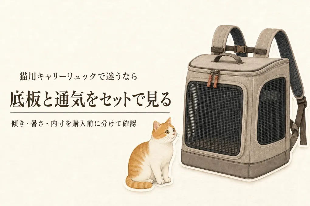 猫用キャリーリュックは底板と通気で選ぶ｜傾き・暑さへの備え