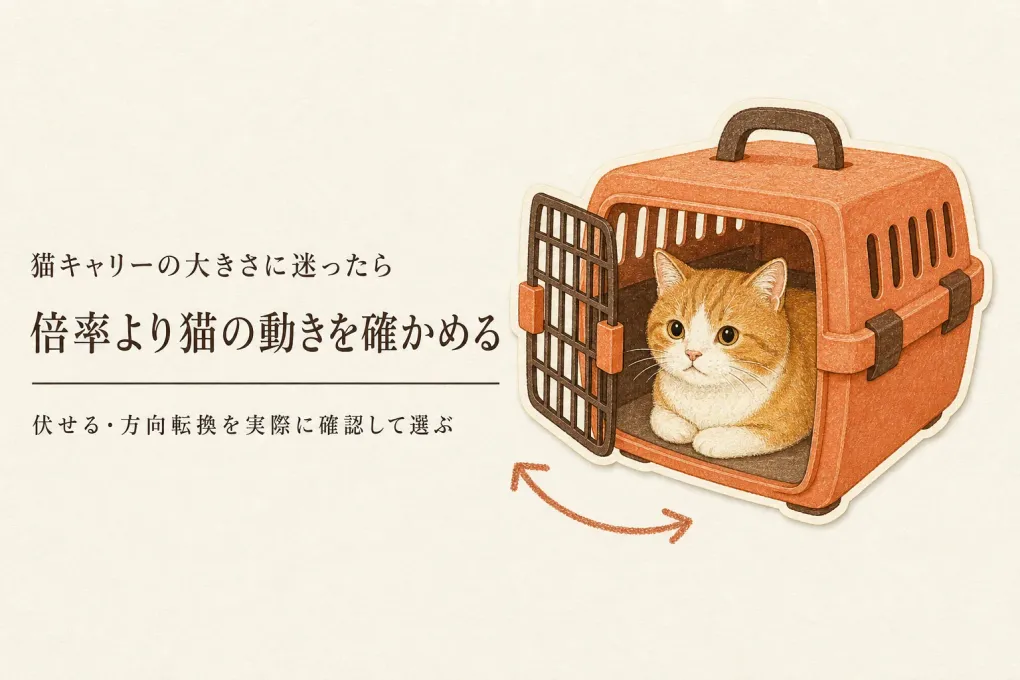 猫のキャリーの大きさ、体長の倍率では決まりません
