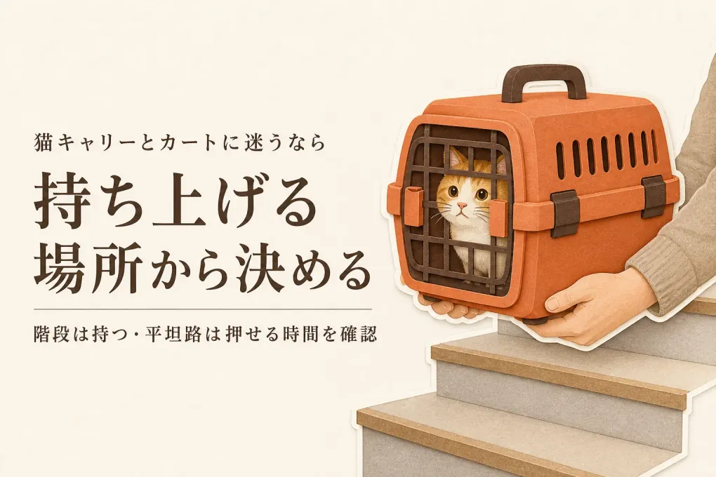 猫と病院へ行くなら軽量キャリーとペットカートのどちら？経路別の選び方