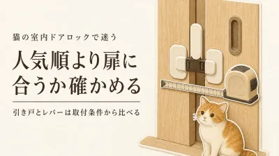 猫の室内ドアロック人気ランキング｜引き戸・レバーハンドルの取り付け条件と片手操作で比較