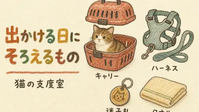 猫と出かける日にそろえるもの（と、そろえなくていいもの）