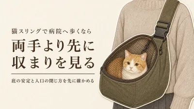 猫スリング・ショルダーキャリー人気ランキング｜近所の病院まで歩くなら両手と収まりで比較