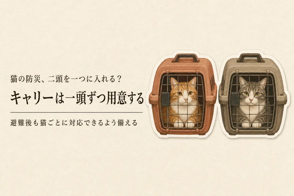 多頭飼いの猫は災害時に同じキャリーで避難？猫ごとに用意する理由と選び方